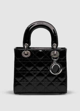 💎 dior small lady my abcdior bag black patent cannage calfskin  ki99399