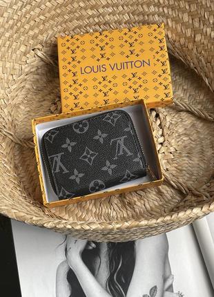 Louis vuitton wallet mini zippy black/grey  ki88097