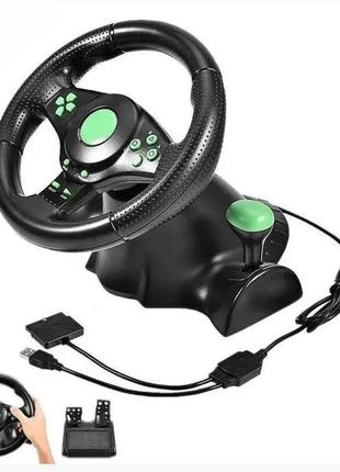 Ігрове кермо super vibration steering wheel usb/pc/ps34 фото