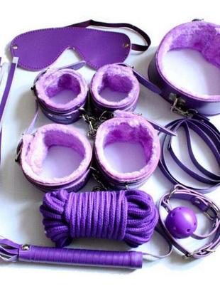 Бдсм набор для взрослых - садо-мазо (фиолетовый)