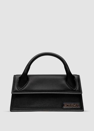 💎 jacquemus le chiquito long black leather top  ki99017