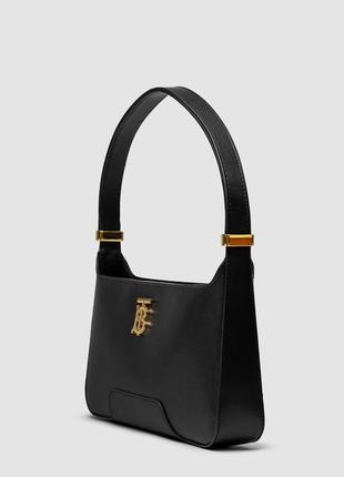 💎 burberry leather tb shoulder bag "black"  ki993582 фото