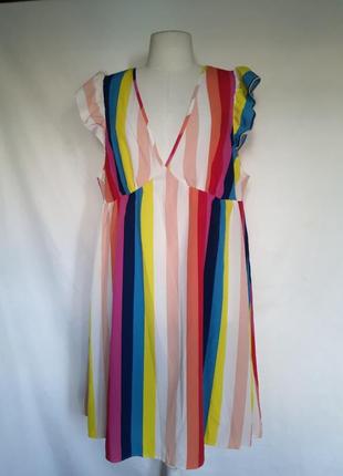 Жіночий сарафан літнє пляжне плаття, пеньюар, смужка1 фото