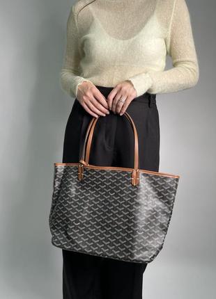 🔥 goyard saint louis tote pm black/tan  ki32001