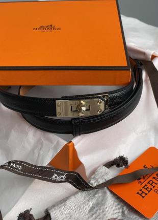 💎 hermes kelly 18 belt black leather  ki66139