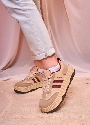 Sneakers 1995 beige red