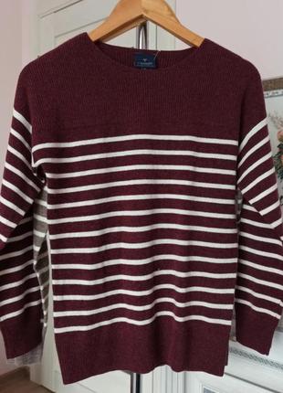 50% кашемір 50% меріносова вовна кашеміровий светр в смужку1 фото