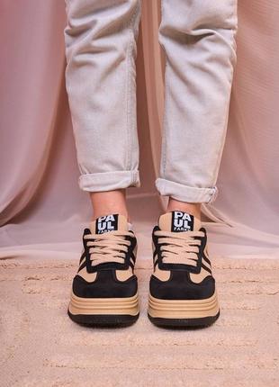 Sneakers 1995 black beige3 фото