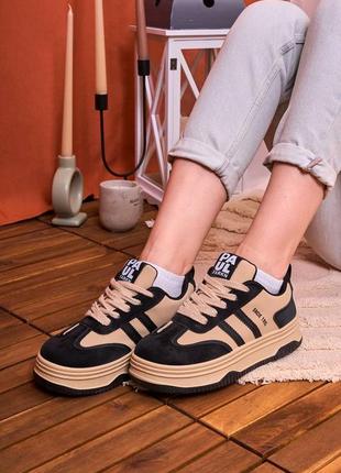 Sneakers 1995 black beige5 фото