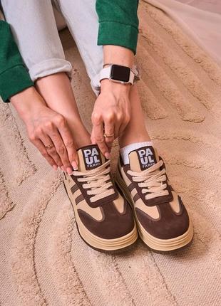 Sneakers 1995 beige brown3 фото