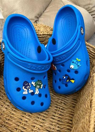 Дитячі крокси сабо crocs classic clog kids blue усі розміри у наявності джибітси