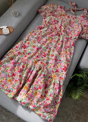 Красива сукня у квітковий принт1 фото