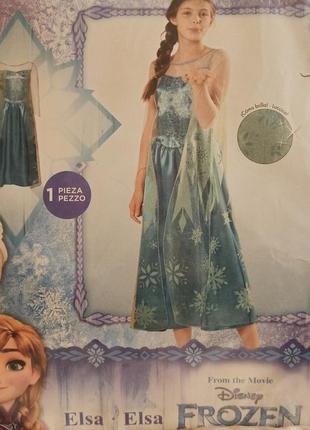 Карнавальний костюм disney elsa frozen 110/116 134/140 карнавальне плаття холодне серце