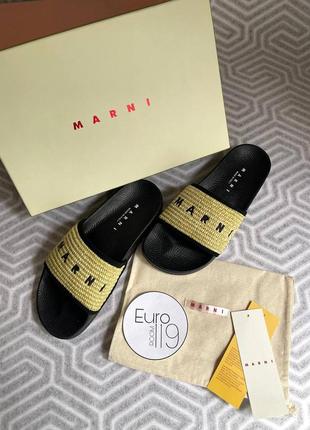 Шлепки marni плетенные