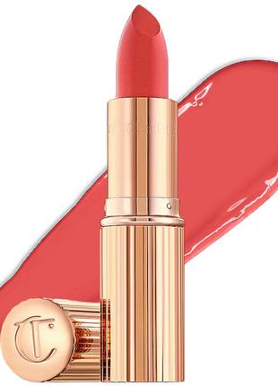 Сатинова кремова помада charlotte tilbury k.i.s.s.i.n.g satin shine lipstick coral kiss 3.5 г