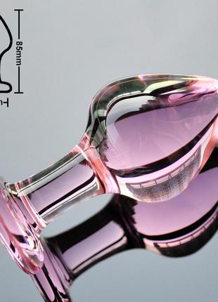 Анальная пробочка pink crystal