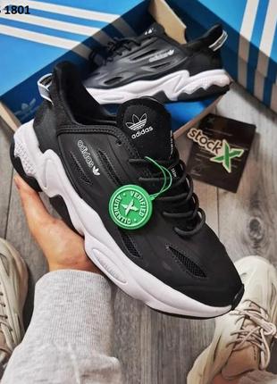 Мужские кроссовки adidas ozweego celox (чорно/білі)