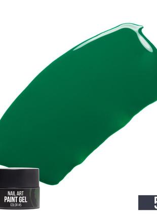 Nub paint gel 05 / гель краска для дизайна / зеленая / 5г