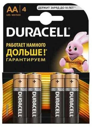 Лужні батарейки duracell aa (lr06) mn1500 4 шт1 фото