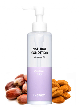Глубоко очищающее гидрофильное масло the saem natural condition cleansing oil deep clean, 180 мл
