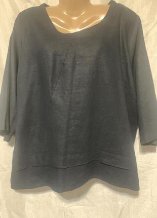 Льняная блузка cotton1 фото