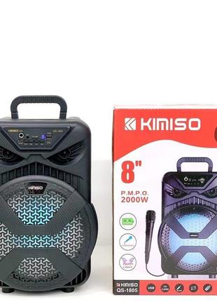 Kimiso новый qs-1805 8-дюймовый портативный динамик высокой мощности с проводным микрофоном уличный динамик2 фото