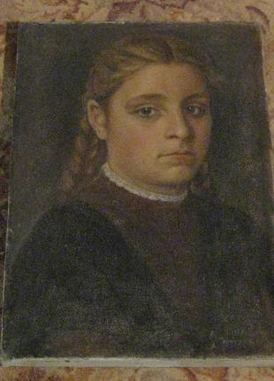 Картина худ черных д а портрет (валентина) 1955 г