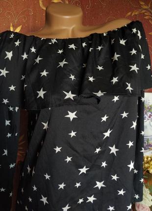 Чорна блуза з зірочками від boohoo2 фото