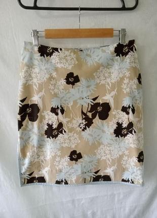 Спідниця мінібавовна квітковий принт підсолодка занижена талія