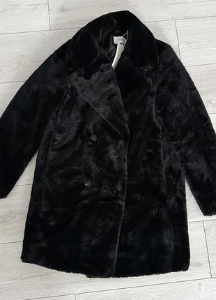 Куртка зі штучного хутра reserved чорна стильна трендова9 фото
