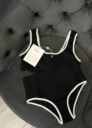 Купальник в стиле chanel люкс