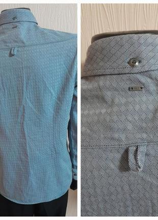 Шикарная хлопковая рубашка серого цвета в полоску g - star raw correct made in bangladesh6 фото