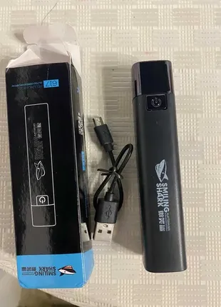 Світлодіодний ліхтарик smiling shark павербанк powerbank 1200 mah