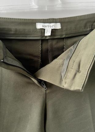 Класичні брюки хакі середня посадка6 фото