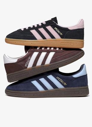 Adidas wmns handball spezial 'black clear pink gum'10 фото