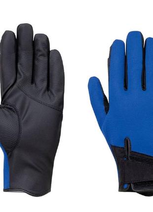 Перчатки shimano pearl fit full cover gloves m blue