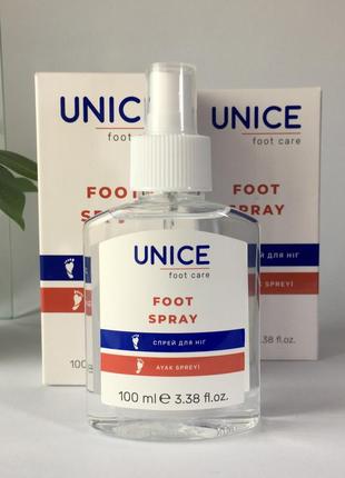 Спрей для ніг unice, foot spray 100 мл юнайс1 фото