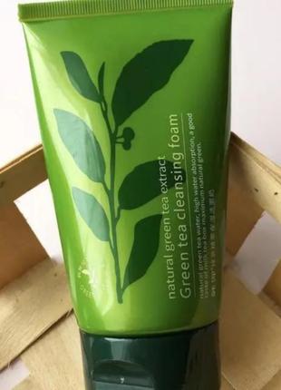 Очищающая пенка для умывания hchana green tea cleansing foam, 100 g.