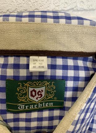 Австрійська сорочка із вишивкою trachten7 фото