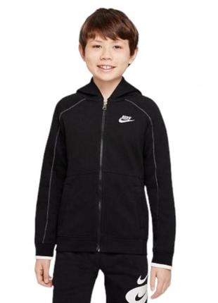 Дитяча толстовка nike nsw amplity fz black dq9079-010 (оригінал)