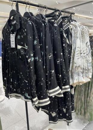 Рубашка zara limited edition из 100% натурального шелка