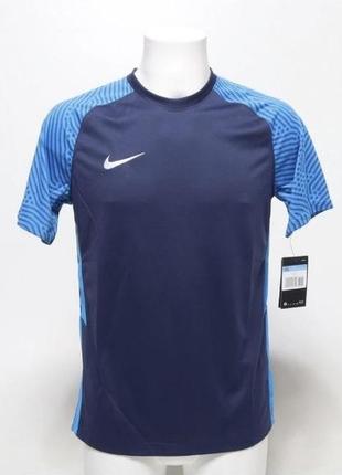 Nike dri-fit slim fit футболка m размер новая футбольная синяя оригинал