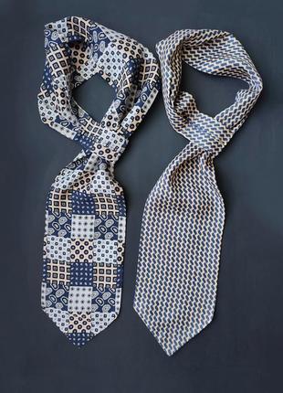 Шовкова краватка аскот, шовкова шийна хустка carven paris1 фото