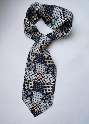 Шовкова краватка аскот, шовкова шийна хустка carven paris2 фото