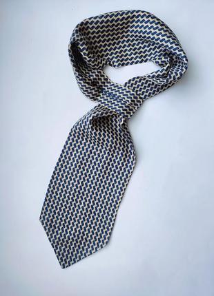 Шовкова краватка аскот, шовкова шийна хустка carven paris3 фото
