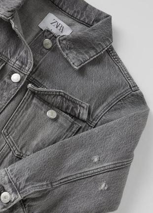 Кльовий та дуже практичний джинсовий піджак/куртка zara на підлітка 11-12 років.3 фото