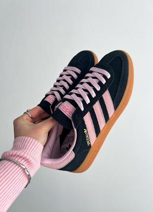 Adidas wmns handball spezial 'black clear pink gum'4 фото