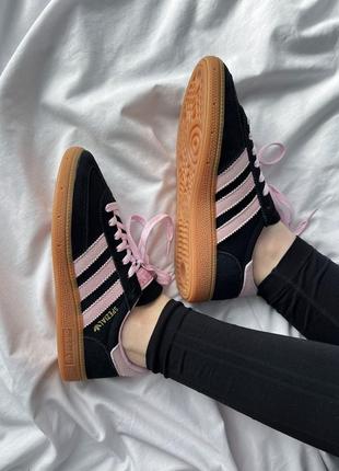 Adidas wmns handball spezial 'black clear pink gum'10 фото