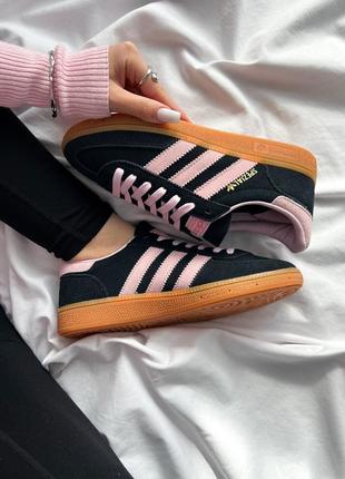 Adidas wmns handball spezial 'black clear pink gum'3 фото