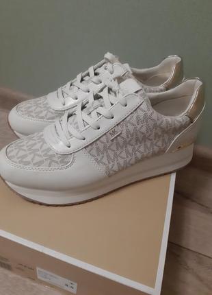 Новые кроссовки michael kors monique logo trainers